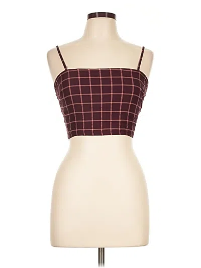 Pre-owned Forever 21 Tube Top Burgundy Square Neckline Tops