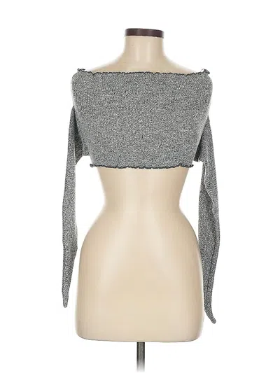 Pre-owned Forever 21 Tube Top Gray Strapless Neckline Tops