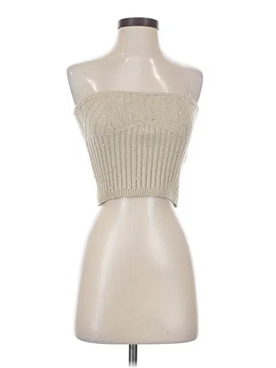 Pre-owned Forever 21 Tube Top Ivory Strapless Neckline Tops