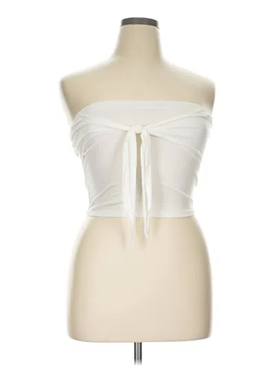 Forever 21 Tube Top Ivory Strapless Neckline Tops In Neutral