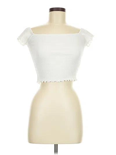 Pre-owned Forever 21 Tube Top Ivory Strapless Neckline Tops In White