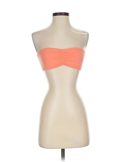 Pre-owned Forever 21 Tube Top Orange Strapless Neckline Tops