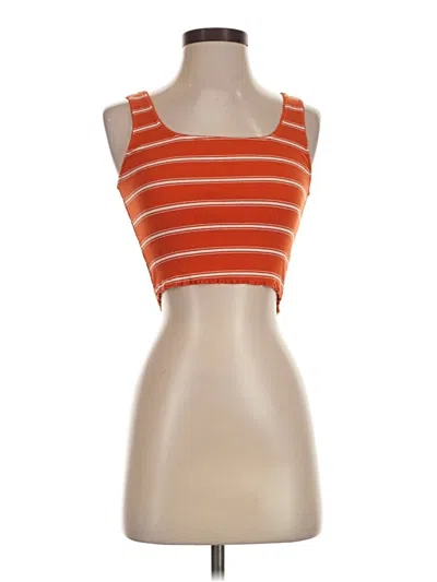 Pre-owned Forever 21 Tube Top Orange Strapless Neckline Tops