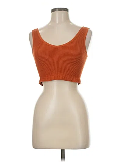 Pre-owned Forever 21 Tube Top Orange Strapless Neckline Tops