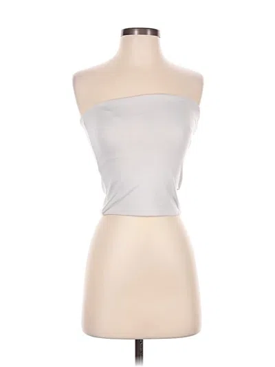 Pre-owned Forever 21 Tube Top Silver Strapless Neckline Tops
