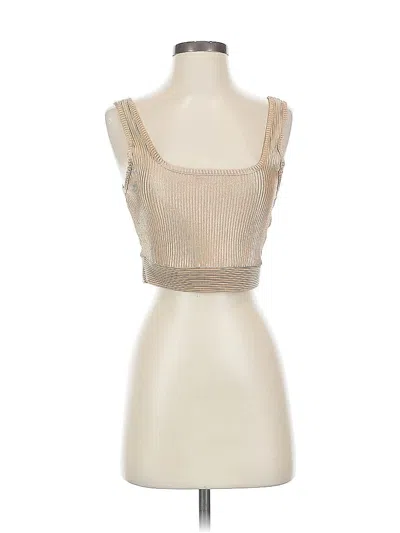 Pre-owned Forever 21 Tube Top Tan Strapless Neckline Tops In Brown