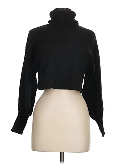 Pre-owned Forever 21 Turtleneck Sweater In Black
