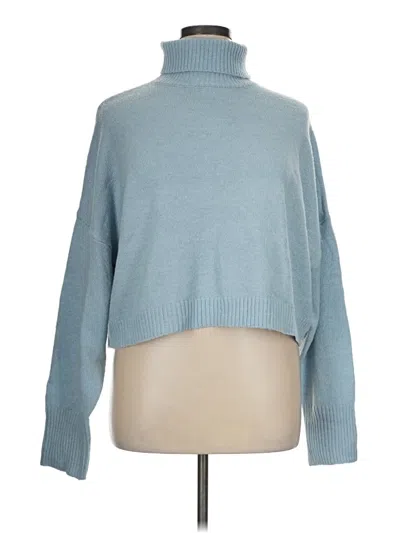 Pre-owned Forever 21 Turtleneck Sweater In Blue