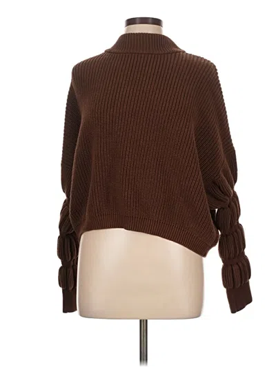 Pre-owned Forever 21 Turtleneck Sweater In Brown