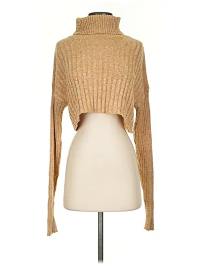 Pre-owned Forever 21 Turtleneck Sweater In Gold