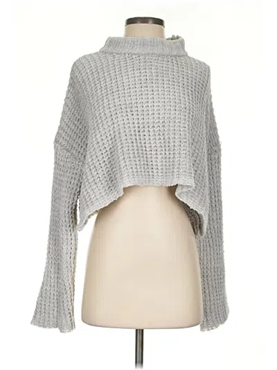 Pre-owned Forever 21 Turtleneck Sweater In Gray