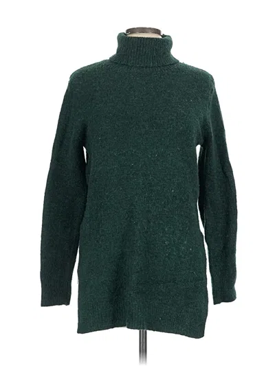 Pre-owned Forever 21 Turtleneck Sweater In Green
