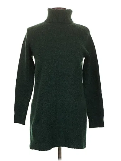 Pre-owned Forever 21 Turtleneck Sweater In Green