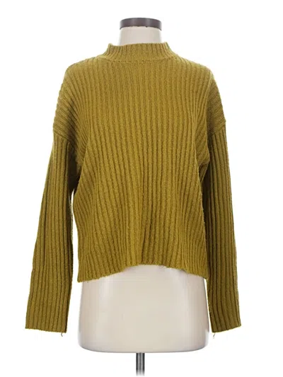 Pre-owned Forever 21 Turtleneck Sweater In Green
