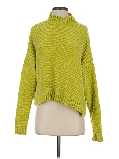 Pre-owned Forever 21 Turtleneck Sweater In Green