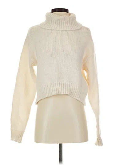 Pre-owned Forever 21 Turtleneck Sweater In Ivory