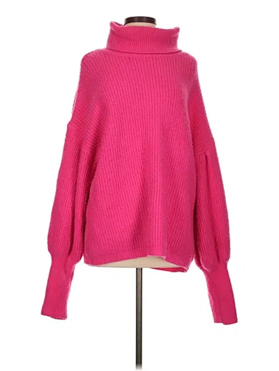 Pre-owned Forever 21 Turtleneck Sweater In Pink