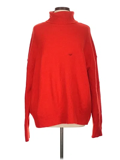 Pre-owned Forever 21 Turtleneck Sweater In Red