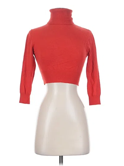 Pre-owned Forever 21 Turtleneck Sweater In Red