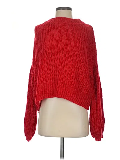 Pre-owned Forever 21 Turtleneck Sweater In Red