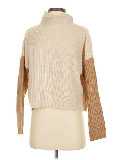 Pre-owned Forever 21 Turtleneck Sweater In Tan