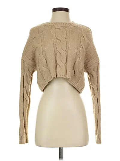 Pre-owned Forever 21 Turtleneck Sweater In Tan