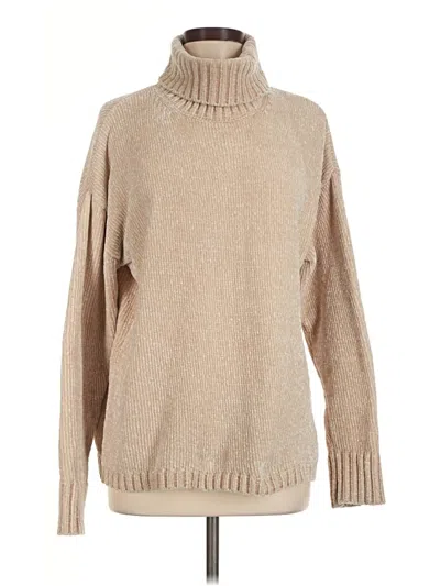 Pre-owned Forever 21 Turtleneck Sweater In Tan