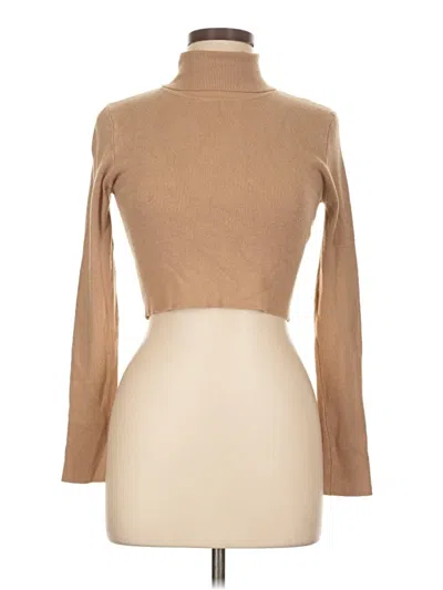 Pre-owned Forever 21 Turtleneck Sweater In Tan