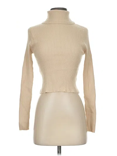 Pre-owned Forever 21 Turtleneck Sweater In Tan