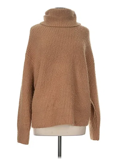 Pre-owned Forever 21 Turtleneck Sweater In Tan