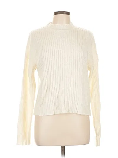 Pre-owned Forever 21 Turtleneck Sweater In White