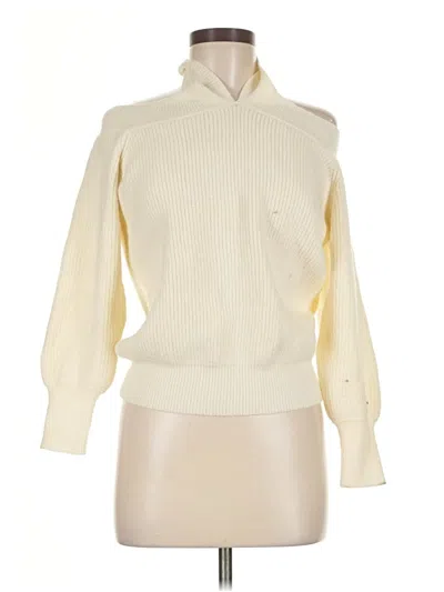 Pre-owned Forever 21 Turtleneck Sweater In White