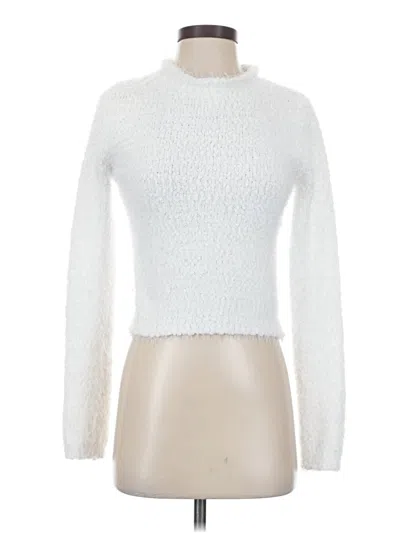 Pre-owned Forever 21 Turtleneck Sweater In White