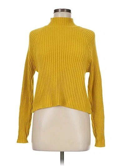 Pre-owned Forever 21 Turtleneck Sweater In Yellow