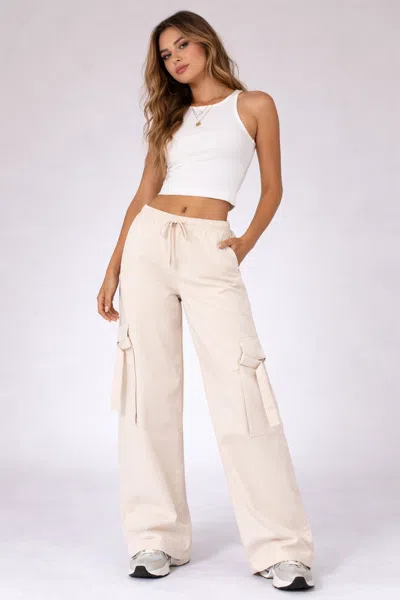 Forever 21 Twill High-rise Utility Pants In Gold