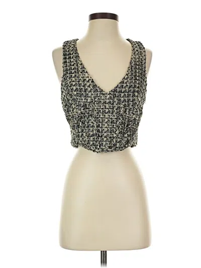 Pre-owned Forever 21 Vest In Gold