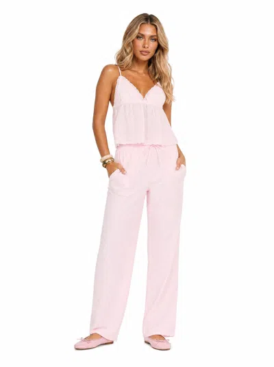 Forever 21 Wide Leg Lounge Pants In Pink