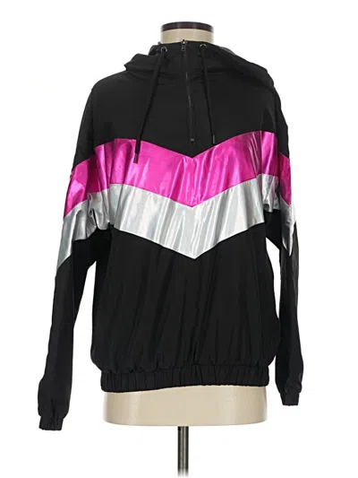 Pre-owned Forever 21 Windbreaker Jacket In Black