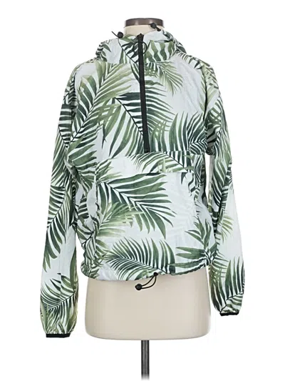 Pre-owned Forever 21 Windbreaker Jacket In Green