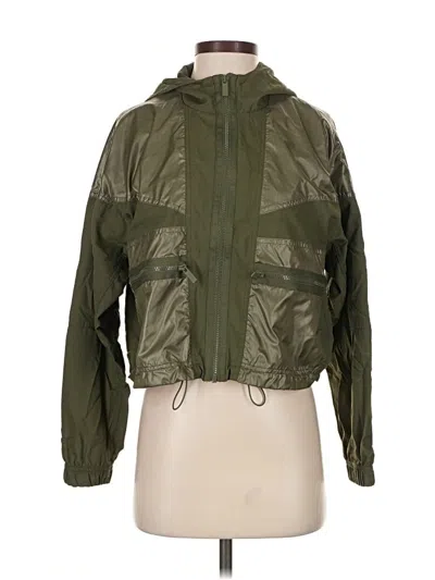 Pre-owned Forever 21 Windbreaker Jacket In Green