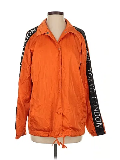 Pre-owned Forever 21 Windbreaker Jacket In Orange