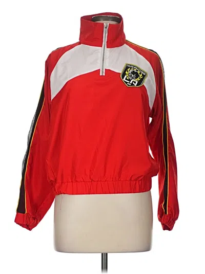 Pre-owned Forever 21 Windbreaker Jacket In Red