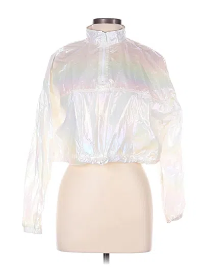 Pre-owned Forever 21 Windbreaker Jacket In Silver