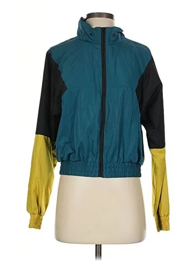 Pre-owned Forever 21 Windbreaker Jacket In Teal