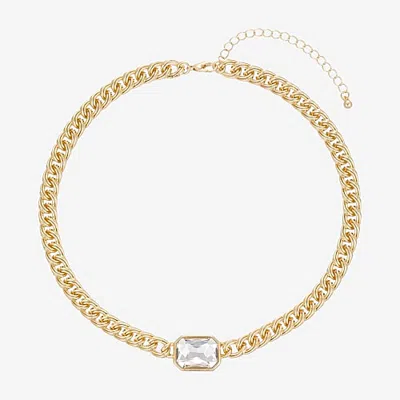 Forever 21 Womens 16 Inch Curb Chain Necklace In Yellow