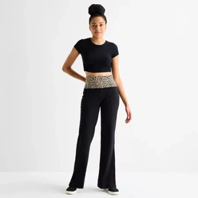 Forever 21 Womens Flare Mid Rise Pull-on Pant In Multi