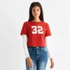 Forever 21 Womens Juniors Crew Neck Long Sleeve Layered Top In Red