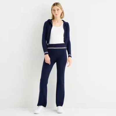 Forever 21 Womens Juniors Flare Mid Rise Sweatpant In Blue