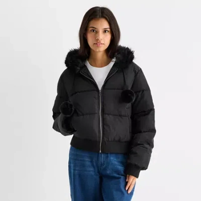 Forever 21 Womens Juniors Heavyweight Puffer Jacket In Black