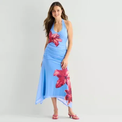 Forever 21 Womens Juniors Maxi Skirt In Blue